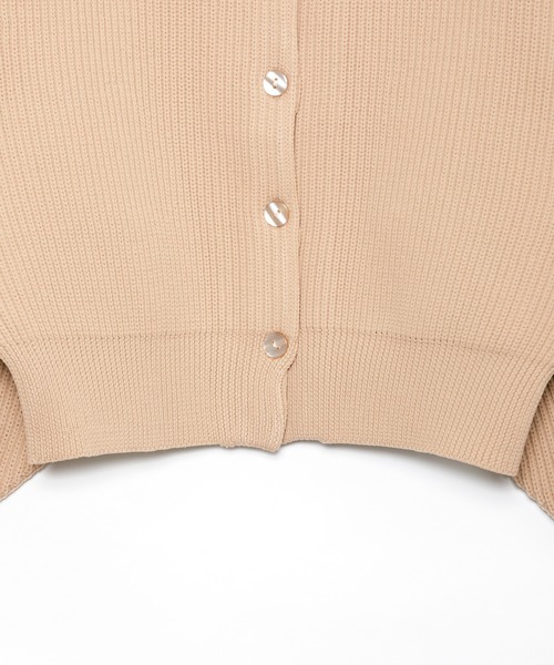 AS KNOW AS PINKY（アズノゥアズピンキー）の「セーラーカラーライトカーディガン（カーディガン/ボレロ・レディース・ピンクベージュ/ライトグリーン/オフホワイト/パープル・FREE）」の8枚目の写真