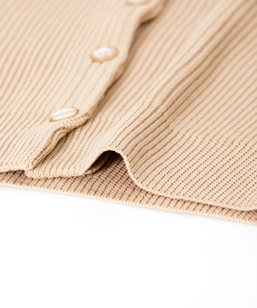 AS KNOW AS PINKY（アズノゥアズピンキー）の「セーラーカラーライトカーディガン（カーディガン/ボレロ・レディース・ピンクベージュ/ライトグリーン/オフホワイト/パープル・FREE）」の5枚目の写真