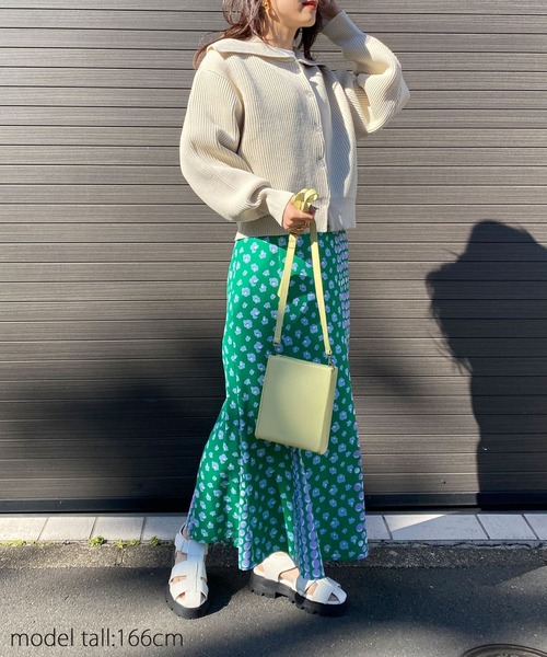 AS KNOW AS PINKY（アズノゥアズピンキー）の「セーラーカラーライトカーディガン（カーディガン/ボレロ・レディース・ピンクベージュ/ライトグリーン/オフホワイト/パープル・FREE）」の15枚目の写真