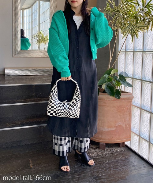 AS KNOW AS PINKY（アズノゥアズピンキー）の「セーラーカラーライトカーディガン（カーディガン/ボレロ・レディース・ピンクベージュ/ライトグリーン/オフホワイト/パープル・FREE）」の19枚目の写真