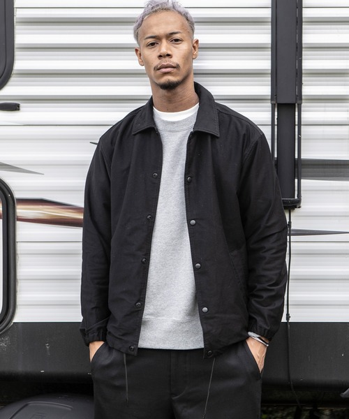 The Endless Summer（エンドレスサマー）の「The Endless Summer/エンドレスサマー WONDER SHAPE ワンダーシェイプハイストレッチコーチジャケット（ブルゾン・メンズ・カーキ/ブラック・M/S/L）」の4枚目の写真