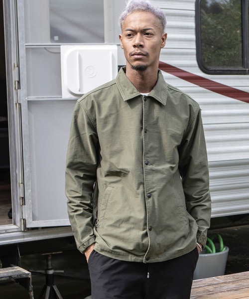 The Endless Summer（エンドレスサマー）の「The Endless Summer/エンドレスサマー WONDER SHAPE ワンダーシェイプハイストレッチコーチジャケット（ブルゾン・メンズ・カーキ/ブラック・M/S/L）」の9枚目の写真