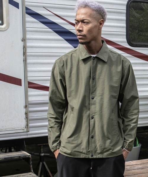 The Endless Summer（エンドレスサマー）の「The Endless Summer/エンドレスサマー WONDER SHAPE ワンダーシェイプハイストレッチコーチジャケット（ブルゾン・メンズ・カーキ/ブラック・M/S/L）」の11枚目の写真