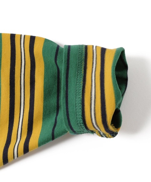 GLAZOS(グラソス)の「天竺・ドロップショルダーマルチボーダー長袖Tシャツ(Tシャツ/カットソー・キッズ・イエロー/キナリ/グリーン・130cm/170cm/150cm/140cm/160cm)」の14枚目の写真