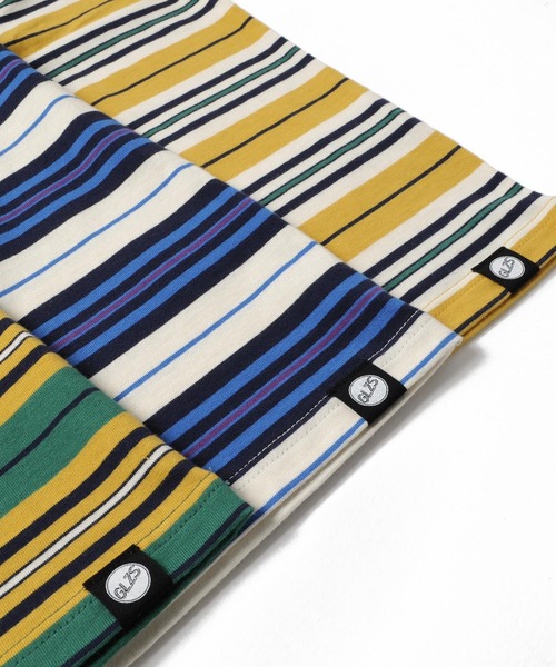 GLAZOS(グラソス)の「天竺・ドロップショルダーマルチボーダー長袖Tシャツ(Tシャツ/カットソー・キッズ・イエロー/キナリ/グリーン・130cm/170cm/150cm/140cm/160cm)」の16枚目の写真