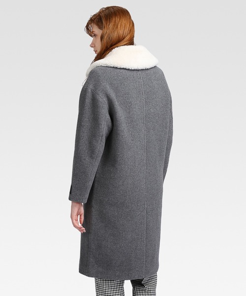 TOMMY HILFIGER(トミーヒルフィガー)の「ウールブレンドダブルブレストコート(チェスターコート・レディース・グレー・34inch/36inch)」の3枚目の写真