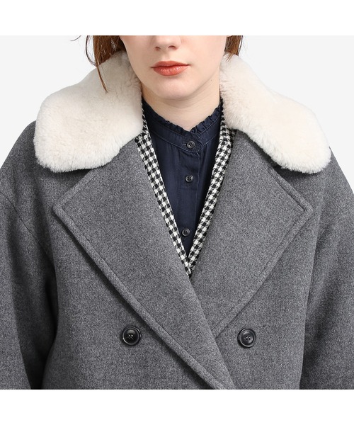 TOMMY HILFIGER(トミーヒルフィガー)の「ウールブレンドダブルブレストコート(チェスターコート・レディース・グレー・34inch/36inch)」の4枚目の写真