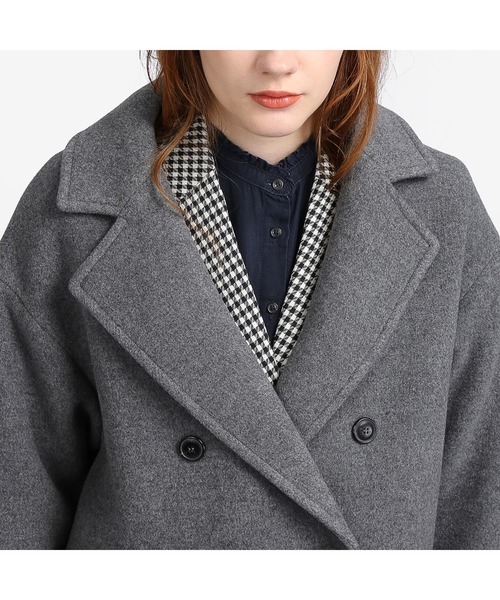 TOMMY HILFIGER(トミーヒルフィガー)の「ウールブレンドダブルブレストコート(チェスターコート・レディース・グレー・34inch/36inch)」の5枚目の写真