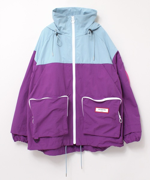 RNA（アールエヌエー）の「J2015 ＲＮＡマウンテンパーカー（マウンテンパーカー・レディース・パープル/ダークオレンジ/ホワイト×ブラック・MEDIUM）」の3枚目の写真