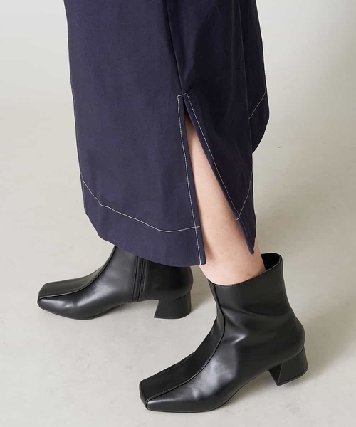 A de a.v.v（アードアー・ヴェ・ヴェ）の「配色ステッチコクーン袖切替ワンピース（ワンピース・レディース・ネイビー/ライトブルー/ホワイト・38/36）」の14枚目の写真