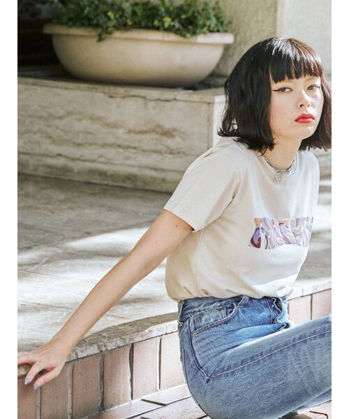 jouetie（ジュエティ）の「マーブルロゴフィット Tシャツ（Tシャツ/カットソー・レディース・ブラック/グリーン/アイボリー・MEDIUM）」の5枚目の写真