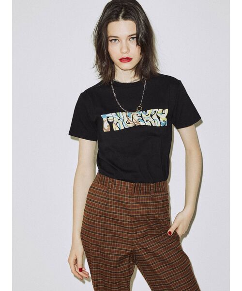 jouetie（ジュエティ）の「マーブルロゴフィット Tシャツ（Tシャツ/カットソー・レディース・ブラック/グリーン/アイボリー・MEDIUM）」の12枚目の写真