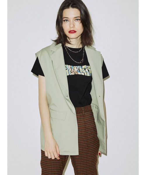 jouetie（ジュエティ）の「マーブルロゴフィット Tシャツ（Tシャツ/カットソー・レディース・ブラック/グリーン/アイボリー・MEDIUM）」の15枚目の写真