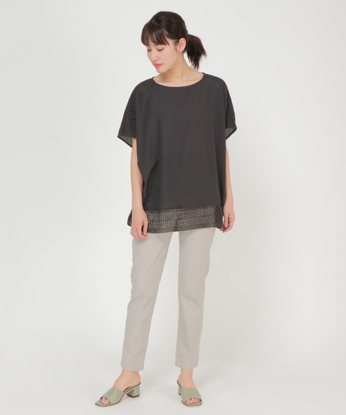 ikka（イッカ）の「綿ストレッチカラースキニーパンツ（その他パンツ・レディース・ブラック/クリアイエロー/カーキオリーブ/ライトベージュ・S/M/L）」の15枚目の写真