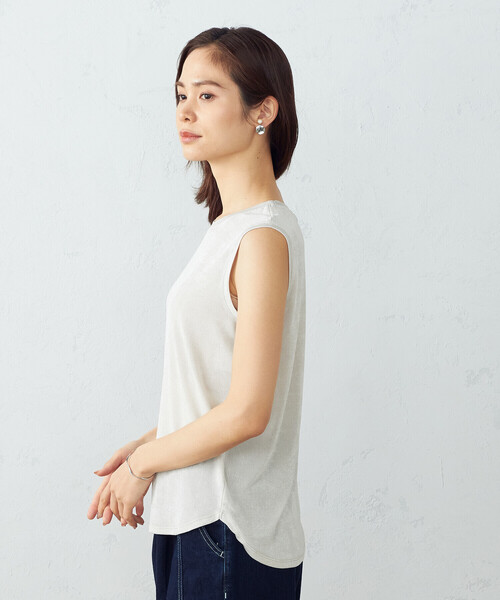 COMME CA ISM(コムサイズム)の「微光沢 タンクトップ(タンクトップ・レディース・ライトグレー/ブラック/ブラウン/グリーン・MEDIUM/LARGE)」の13枚目の写真