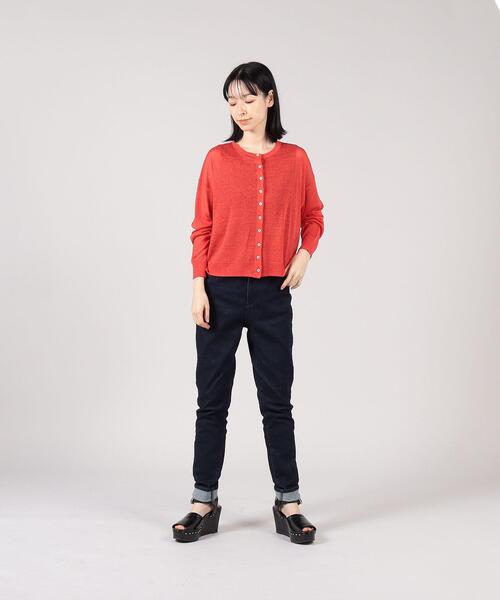 To b. by agnes b.(トゥービーバイアニエスベー)の「WR27 PULLOVER ニューシアーニットカーディガン(カーディガン/ボレロ・レディース・レッド・FREE)」の4枚目の写真