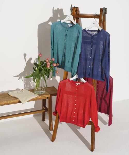 To b. by agnes b.(トゥービーバイアニエスベー)の「WR27 PULLOVER ニューシアーニットカーディガン(カーディガン/ボレロ・レディース・レッド・FREE)」の6枚目の写真