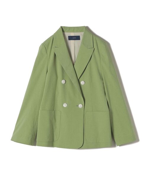 SHIPS（シップス）の「〈UV/吸水速乾/接触冷感〉FUNCTION ダブルジャケット◆（テーラードジャケット・レディース・ネイビー/オフホワイト/グリーン・38/36）」の15枚目の写真