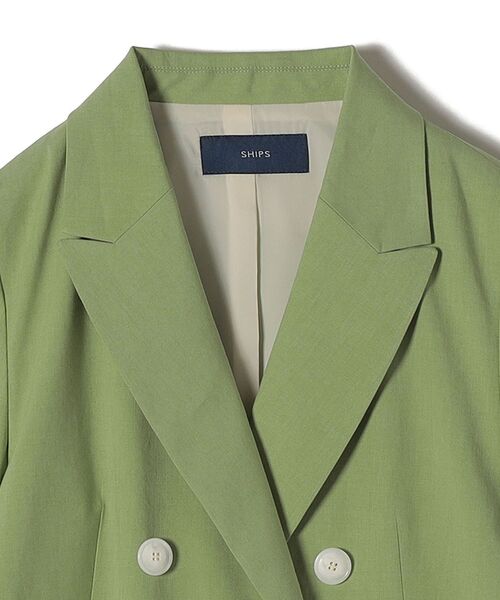 SHIPS（シップス）の「〈UV/吸水速乾/接触冷感〉FUNCTION ダブルジャケット◆（テーラードジャケット・レディース・ネイビー/オフホワイト/グリーン・38/36）」の22枚目の写真