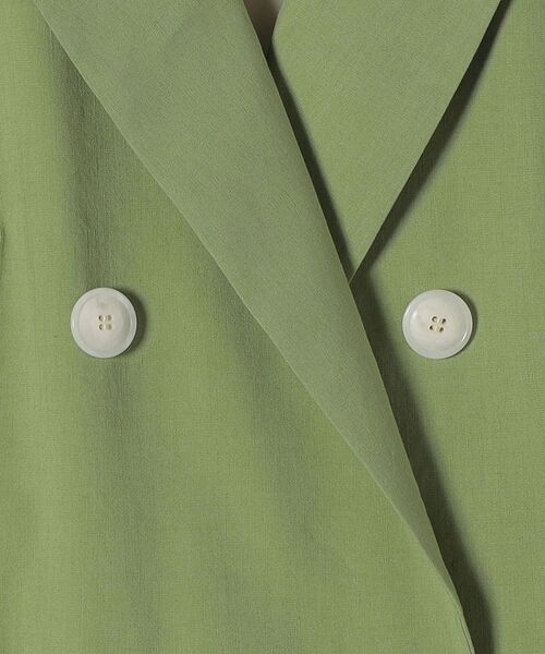 SHIPS（シップス）の「〈UV/吸水速乾/接触冷感〉FUNCTION ダブルジャケット◆（テーラードジャケット・レディース・ネイビー/オフホワイト/グリーン・38/36）」の4枚目の写真