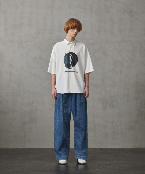 SHAREEF(シャリーフ)の「"ABSTRACT APPLE" S/S SHIRTS(シャツ/ブラウス・メンズ・ホワイト/ブラック/ライトグレー・1/2/3)」の11枚目の写真
