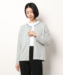 Lugnoncure | クルーネックボーダーカーディガン(カーディガン/ボレロ)