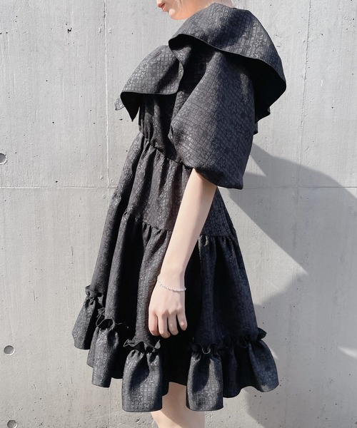 PAIN（ペイン）の「フラワーチェックジャガードドレス