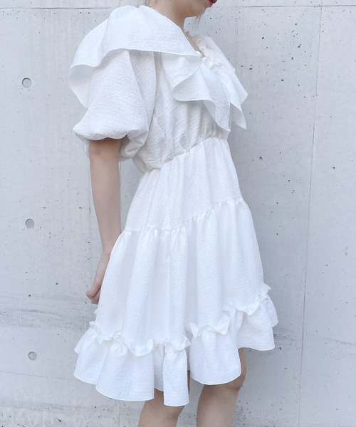 PAIN（ペイン）の「フラワーチェックジャガードドレス（ワンピース・レディース・ホワイト/ブラック・FREE）」の8枚目の写真