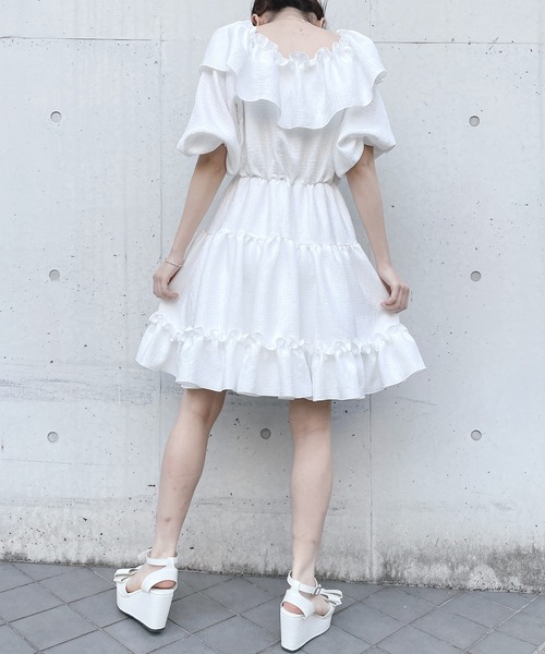 PAIN（ペイン）の「フラワーチェックジャガードドレス（ワンピース・レディース・ホワイト/ブラック・FREE）」の10枚目の写真