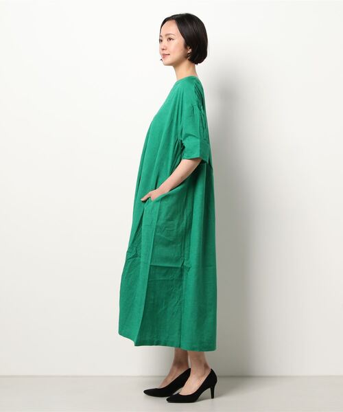 RODEO CROWNS WIDE BOWL（ロデオクラウンズワイドボウル）の「スキッパーリラックスワンピース（ワンピース・レディース・ピンク/グリーン/ライトベージュ・FREE）」の16枚目の写真