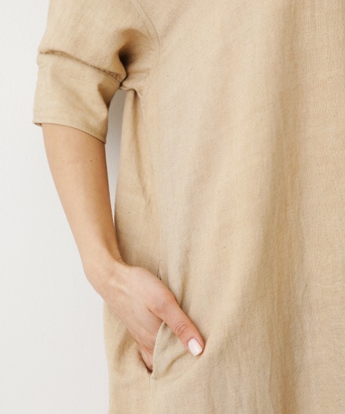 RODEO CROWNS WIDE BOWL（ロデオクラウンズワイドボウル）の「スキッパーリラックスワンピース（ワンピース・レディース・ピンク/グリーン/ライトベージュ・FREE）」の13枚目の写真