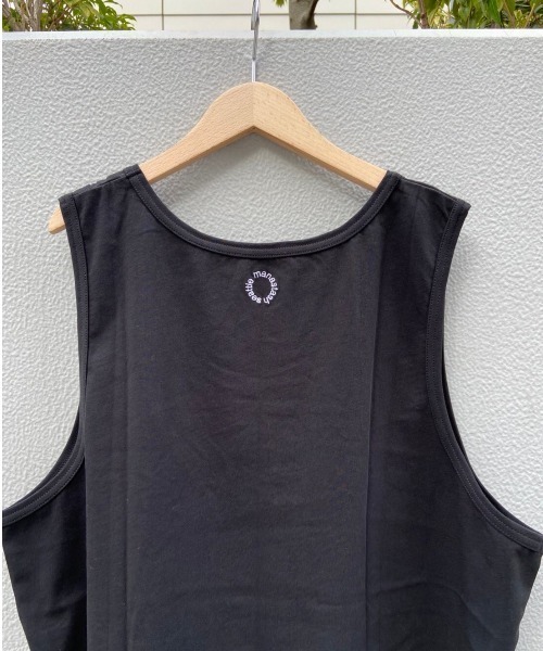 MANASTASH（マナスタッシュ）の「MANASTASH/マナスタッシュ　MS Circle logo tanktop　MSサークルロゴタンクトップ（タンクトップ・レディース・ホワイト/ブラック・MEDIUM/LARGE）」の7枚目の写真