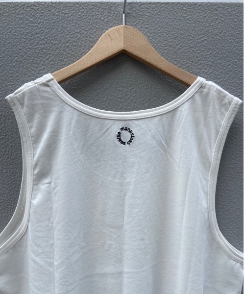 MANASTASH（マナスタッシュ）の「MANASTASH/マナスタッシュ　MS Circle logo tanktop　MSサークルロゴタンクトップ（タンクトップ・レディース・ホワイト/ブラック・MEDIUM/LARGE）」の11枚目の写真