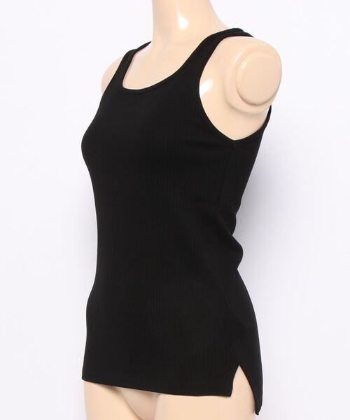 HONEYSUCKLE ROSE（ハニーサックルローズ）の「【HONEYSUCKLE ROSE】スクエアネックタンク（タンクトップ・レディース・ブラック/ホワイト/ライトベージュ/ホワイト×ブラック・S/M/L/LARGE/SMALL/MEDIUM）」の16枚目の写真