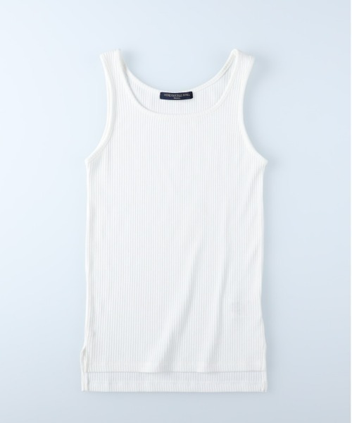 HONEYSUCKLE ROSE（ハニーサックルローズ）の「【HONEYSUCKLE ROSE】スクエアネックタンク（タンクトップ・レディース・ブラック/ホワイト/ライトベージュ/ホワイト×ブラック・S/M/L/LARGE/SMALL/MEDIUM）」の2枚目の写真