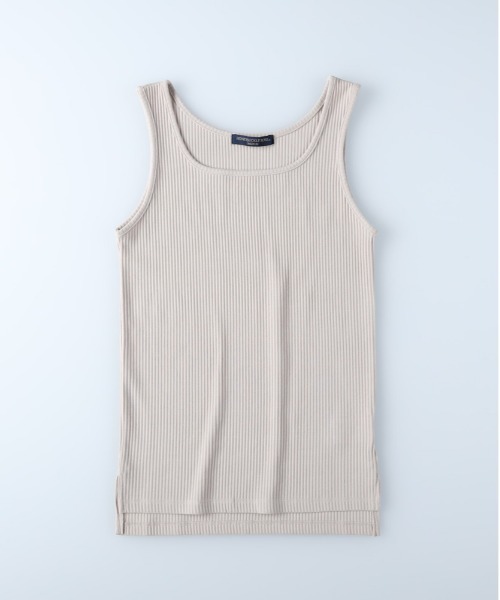 HONEYSUCKLE ROSE（ハニーサックルローズ）の「【HONEYSUCKLE ROSE】スクエアネックタンク（タンクトップ・レディース・ブラック/ホワイト/ライトベージュ/ホワイト×ブラック・S/M/L/LARGE/SMALL/MEDIUM）」の4枚目の写真