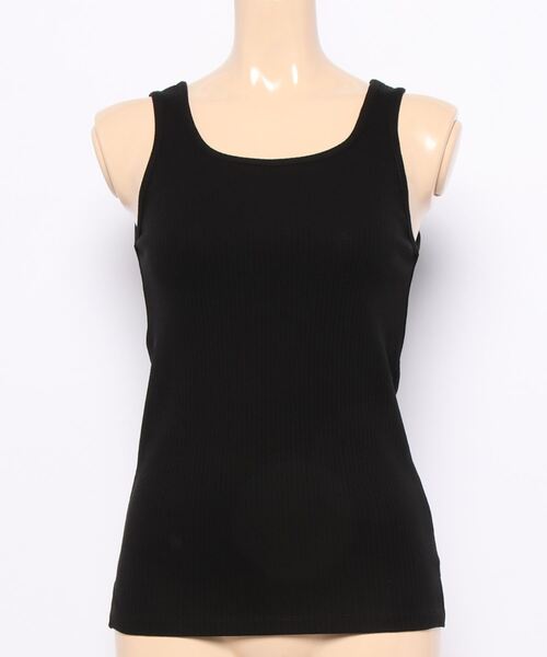 HONEYSUCKLE ROSE（ハニーサックルローズ）の「【HONEYSUCKLE ROSE】スクエアネックタンク（タンクトップ・レディース・ブラック/ホワイト/ライトベージュ/ホワイト×ブラック・S/M/L/LARGE/SMALL/MEDIUM）」の11枚目の写真