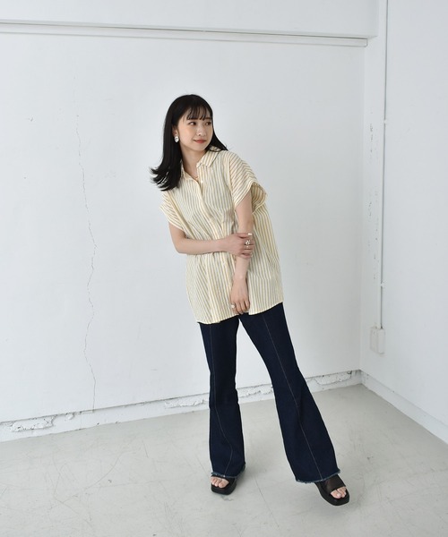 RETRO GIRL(レトロガール)の「アソート2WAYシャツ(シャツ/ブラウス・レディース・オフホワイト/グリーン/ブラック系その他/イエロー系その他・FREE)」の16枚目の写真