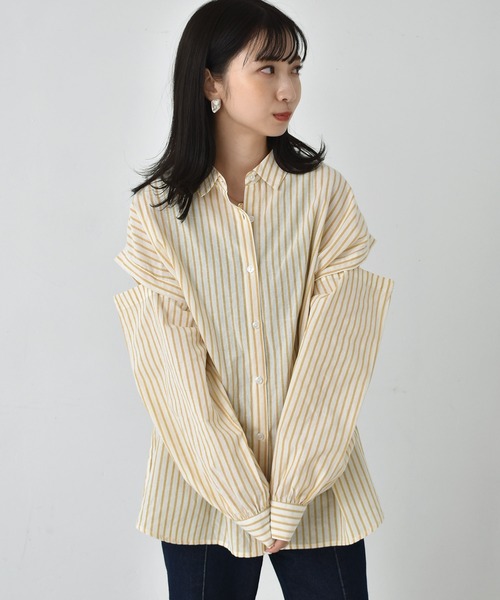 RETRO GIRL(レトロガール)の「アソート2WAYシャツ(シャツ/ブラウス・レディース・オフホワイト/グリーン/ブラック系その他/イエロー系その他・FREE)」の17枚目の写真