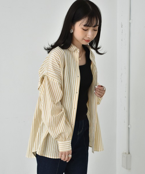 RETRO GIRL(レトロガール)の「アソート2WAYシャツ(シャツ/ブラウス・レディース・オフホワイト/グリーン/ブラック系その他/イエロー系その他・FREE)」の11枚目の写真