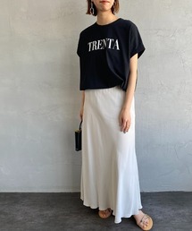 [MICA&DEAL/マイカアンドディール] 別注 TRENTA ワイドシルエットロゴプリントTシャツ