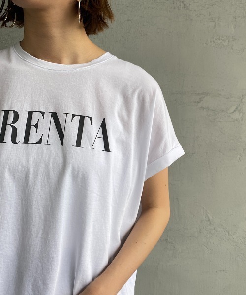 MICA&DEAL（マイカ＆ディール）の「[MICA&DEAL/マイカアンドディール] 別注 TRENTA ワイドシルエットロゴプリントTシャツ（Tシャツ/カットソー・レディース・ホワイト/ブラック/ブラウン・F）」の17枚目の写真