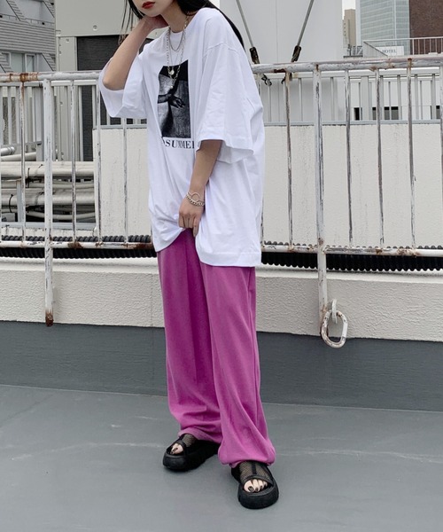 LVEU.(ラブユ.)の「【LVEU.】スウェットロングパンツ / ボトムス パンツ スウェット ワイド ルーズ イージー カジュアル シンプル ブラック ピンク グリーン ブルー(その他パンツ・レディース・ブラック/ブルー/グリーン/ピンク・FREE)」の5枚目の写真