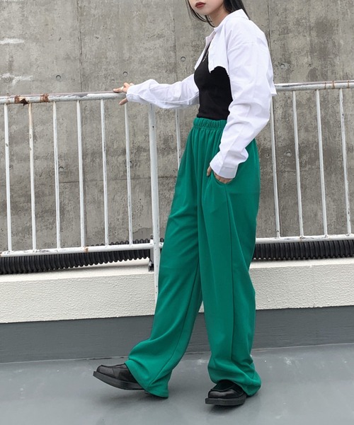LVEU.(ラブユ.)の「【LVEU.】スウェットロングパンツ / ボトムス パンツ スウェット ワイド ルーズ イージー カジュアル シンプル ブラック ピンク グリーン ブルー(その他パンツ・レディース・ブラック/ブルー/グリーン/ピンク・FREE)」の10枚目の写真