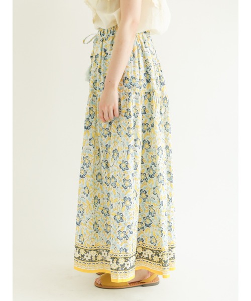 Samansa Mos2（サマンサ モスモス）の「【FROM INDIA】花柄スカート（スカート・レディース・ベージュ/ネイビー/サックスブルー・ﾌﾘ-）」の15枚目の写真