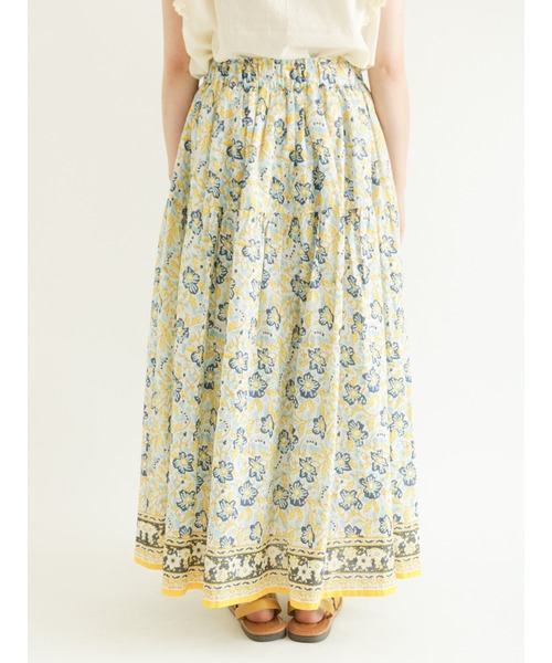 Samansa Mos2（サマンサ モスモス）の「【FROM INDIA】花柄スカート（スカート・レディース・ベージュ/ネイビー/サックスブルー・ﾌﾘ-）」の16枚目の写真