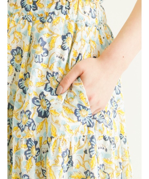 Samansa Mos2（サマンサ モスモス）の「【FROM INDIA】花柄スカート（スカート・レディース・ベージュ/ネイビー/サックスブルー・ﾌﾘ-）」の17枚目の写真