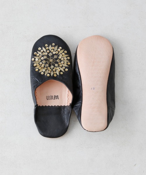 BIRTHDAY BAR（バースデイバー）の「＜育てるスリッパ＞ unm モロッカンスタイル バブーシュ ルームシューズ（ルームシューズ/スリッパ・レディース・ブラック/ベージュ/グリーン/パープル/ブラックミックス・フリー）」の9枚目の写真