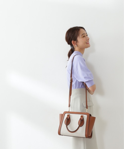 N.（N. Natural Beauty Basic）（エヌエヌナチュラルビューティーベーシック）の「◆トリミングミニショルダーバッグ（ショルダーバッグ・レディース・ベージュ/ブルー/キャメル・ﾌﾘ-）」の7枚目の写真