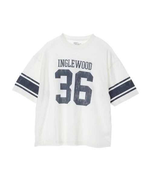 CRAFT STANDARD BOUTIQUE(クラフトスタンダードブティック)の「16/-OE天竺フットボールBIG-H/S-TEE *(Tシャツ/カットソー・メンズ・グリーン/ネイビー/ブラック・M/LL/L)」の20枚目の写真